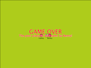 Corrected Game Over