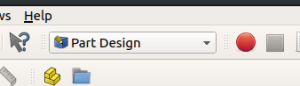 "Part Design" workbench selector